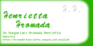 henrietta hromada business card